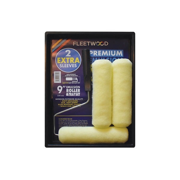 Fleetwood 9\" Classic Roller Set W 3 Sleeves