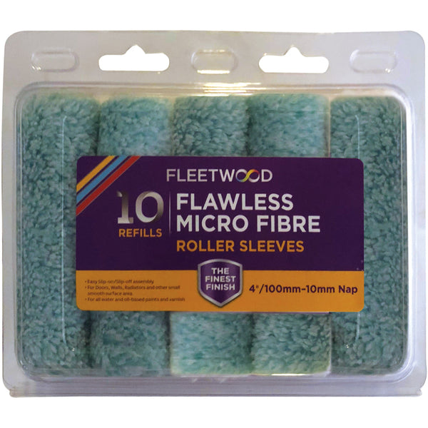 Fleetwood 4\" Flawless Microfibre Sleeve 10Pk