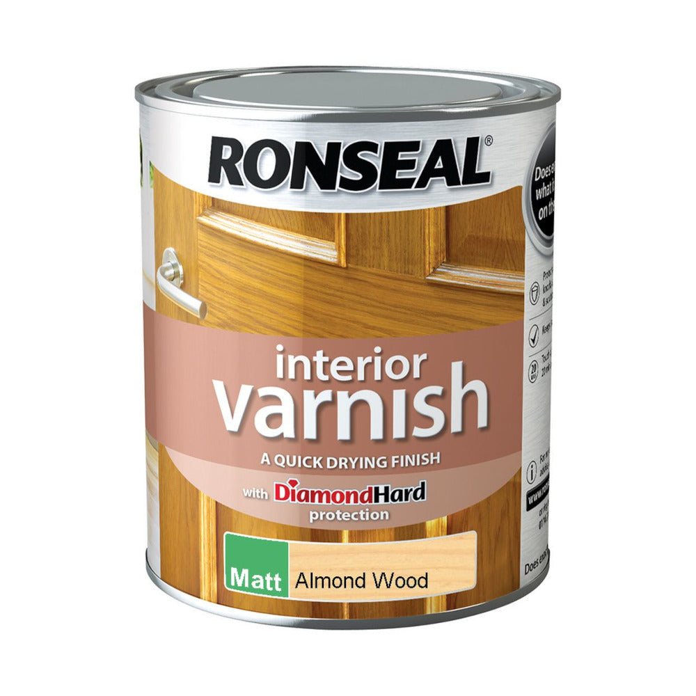 Ronseal Interior Varnish Almond Wood Matt 750ml