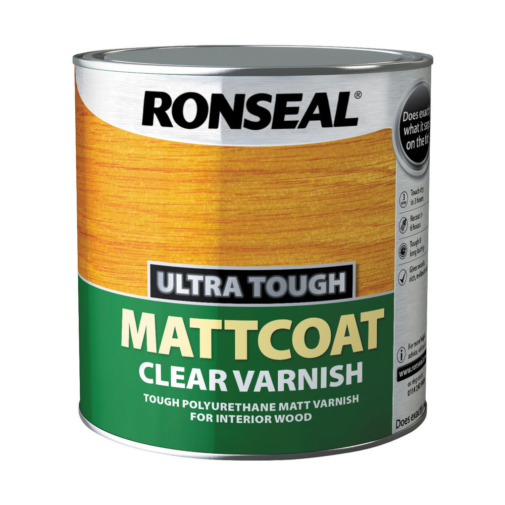 Ronseal Ultra Tough Mattcoat Clear Varnish 2.5L