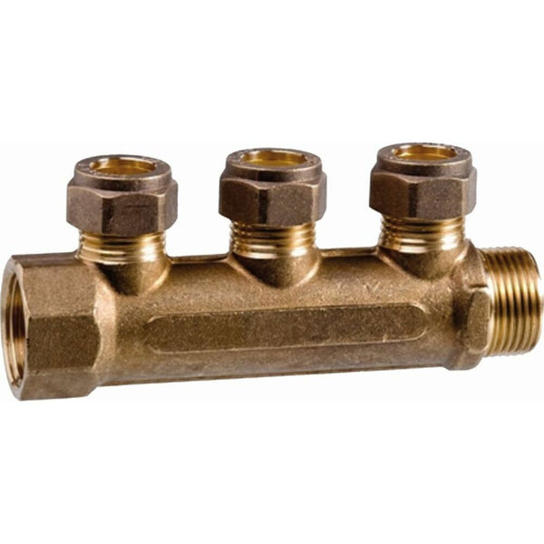 South Coast Plumbing - 3/4\" x 1/2\" x 3 Port Manifold