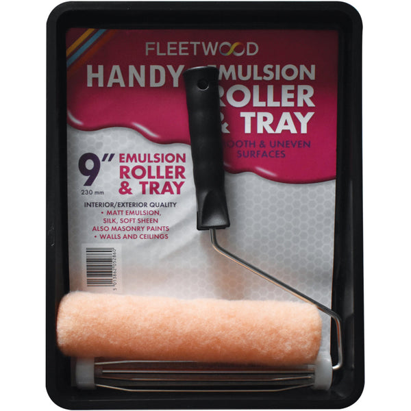 Fleetwood 9\" Handy Emulsion Roller & Tray Set