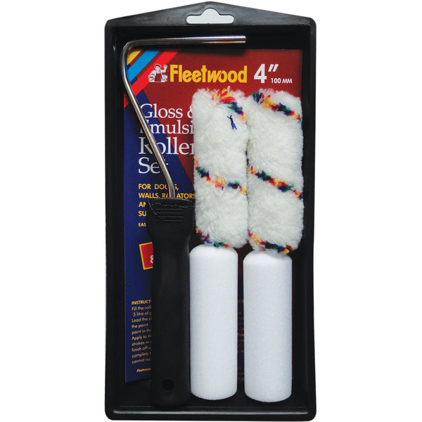 Fleetwood 4\" Gloss & Emulsion Set, (2 Gloss & 2 Emulsion Sleeves)