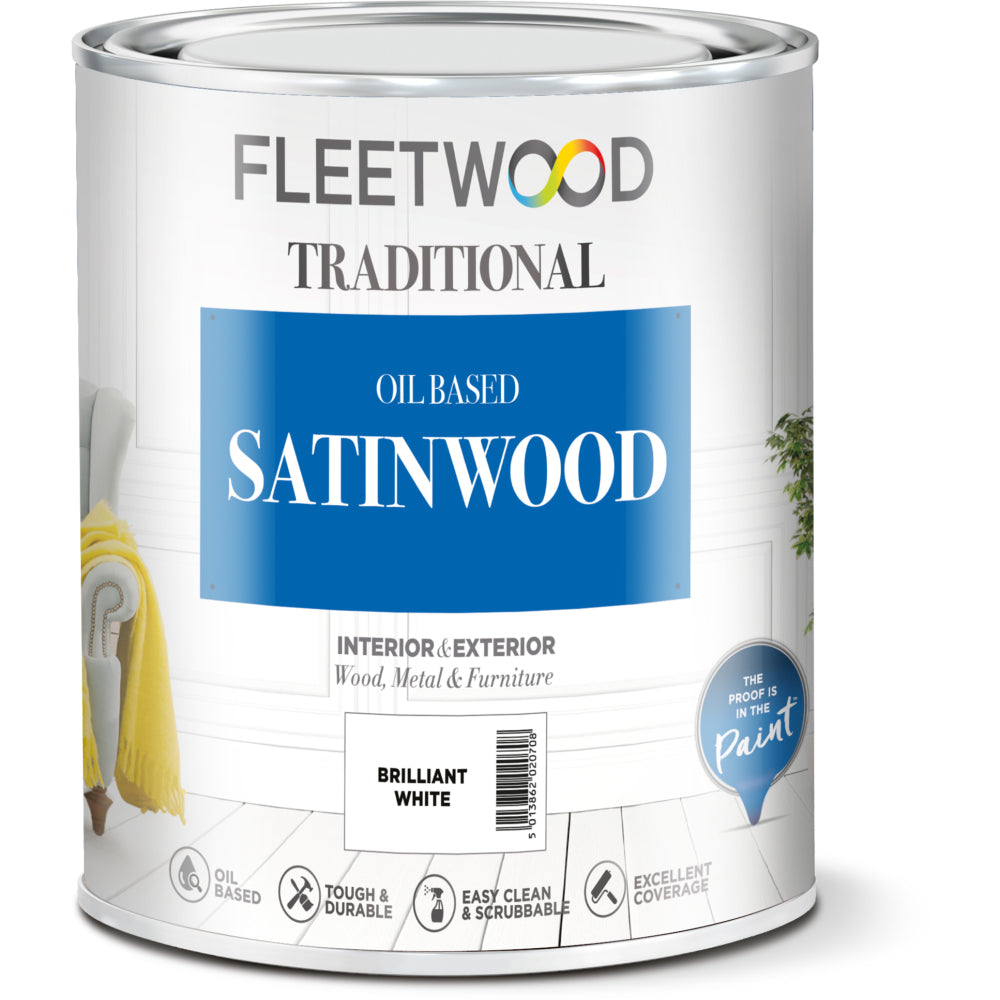 Fleetwood Traditional Satinwood Brillaint White 1L