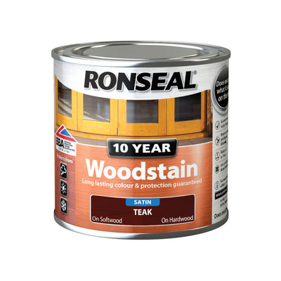 Ronseal 10 Year Woodstain Teak Satin 250ml