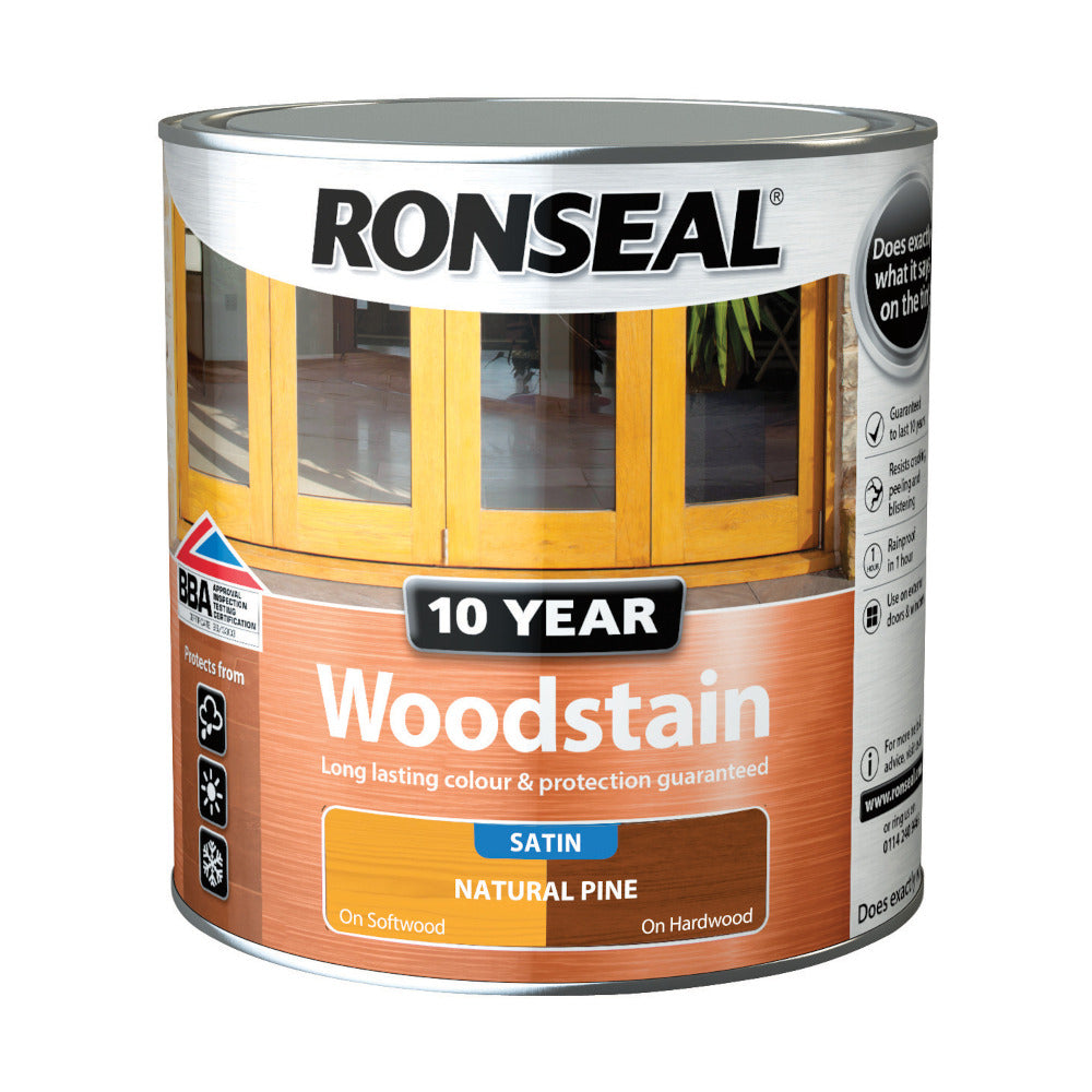 Ronseal 10 Year Woodstain Natural Pine Satin 2.5L