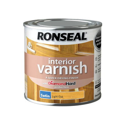 Ronseal Interior Varnish Light Oak Satin 250ml