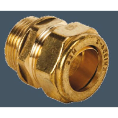 South Coast Brass - 1 1/4\ x 1 1/4\ Straight Coupler Mi x C