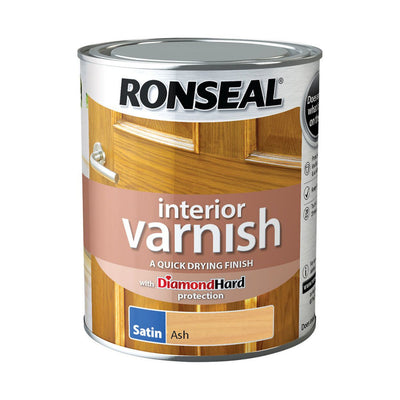 Ronseal Interior Varnish Ash Satin 750ml