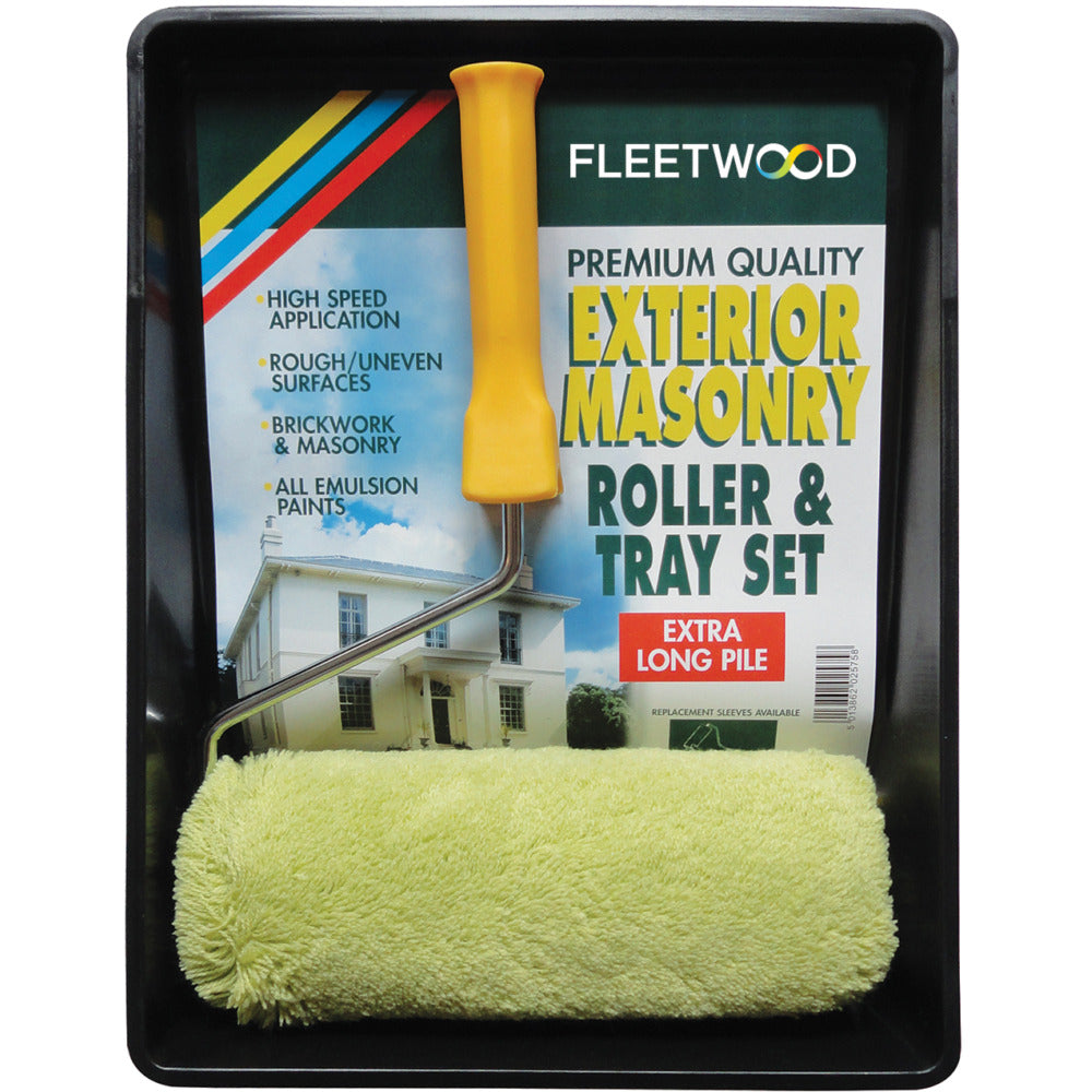 Fleetwood 9\ Premium Exterior Masonry Roller & Tray Set
