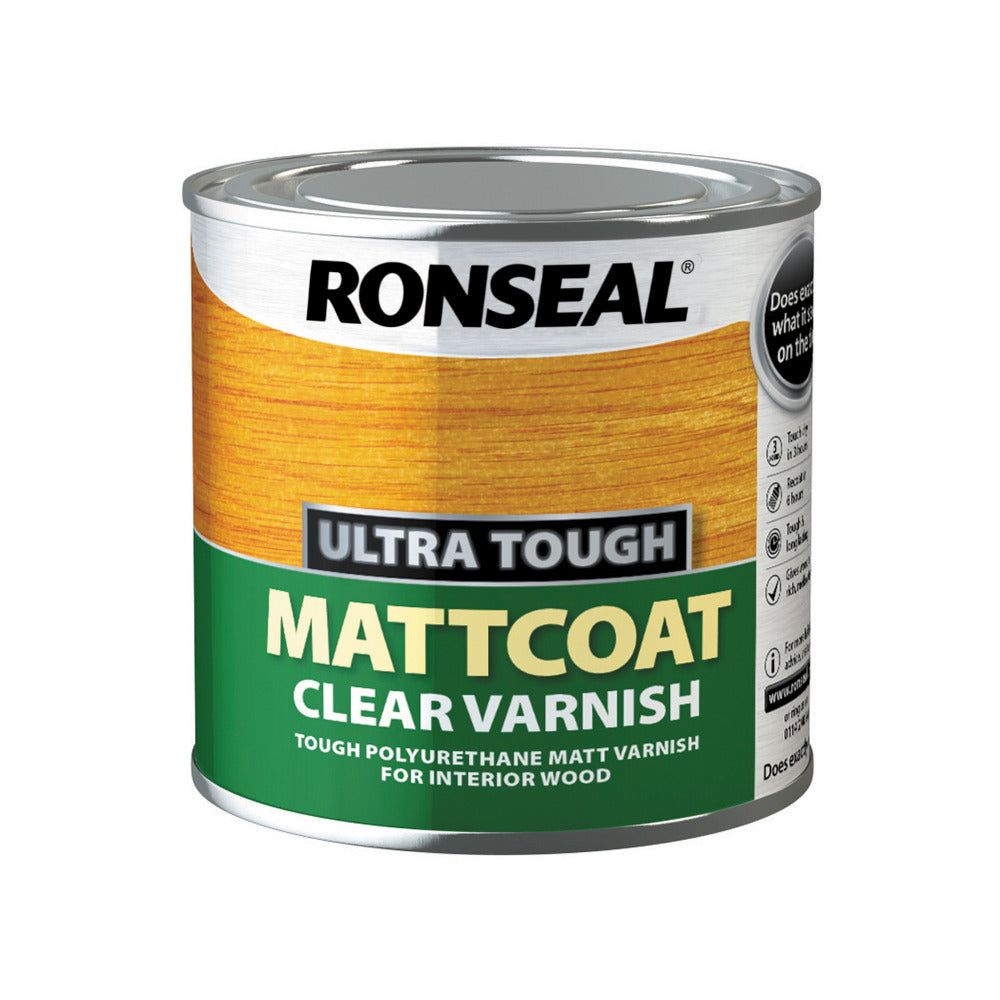 Ronseal Ultra Tough Mattcoat Clear Varnish 250ml