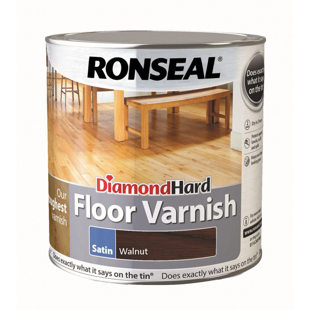 Ronseal Diamond Hard Floor Varnish Walnut 2.5L