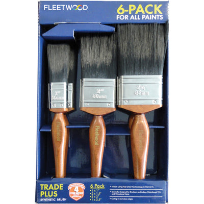 Fleetwood 6 Pack All Paints Trade Plus Brush Set