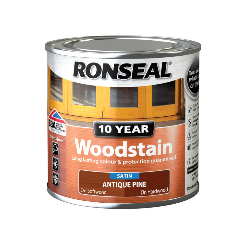 Ronseal 10 Year Woodstain Antique Pine Satin 250ml