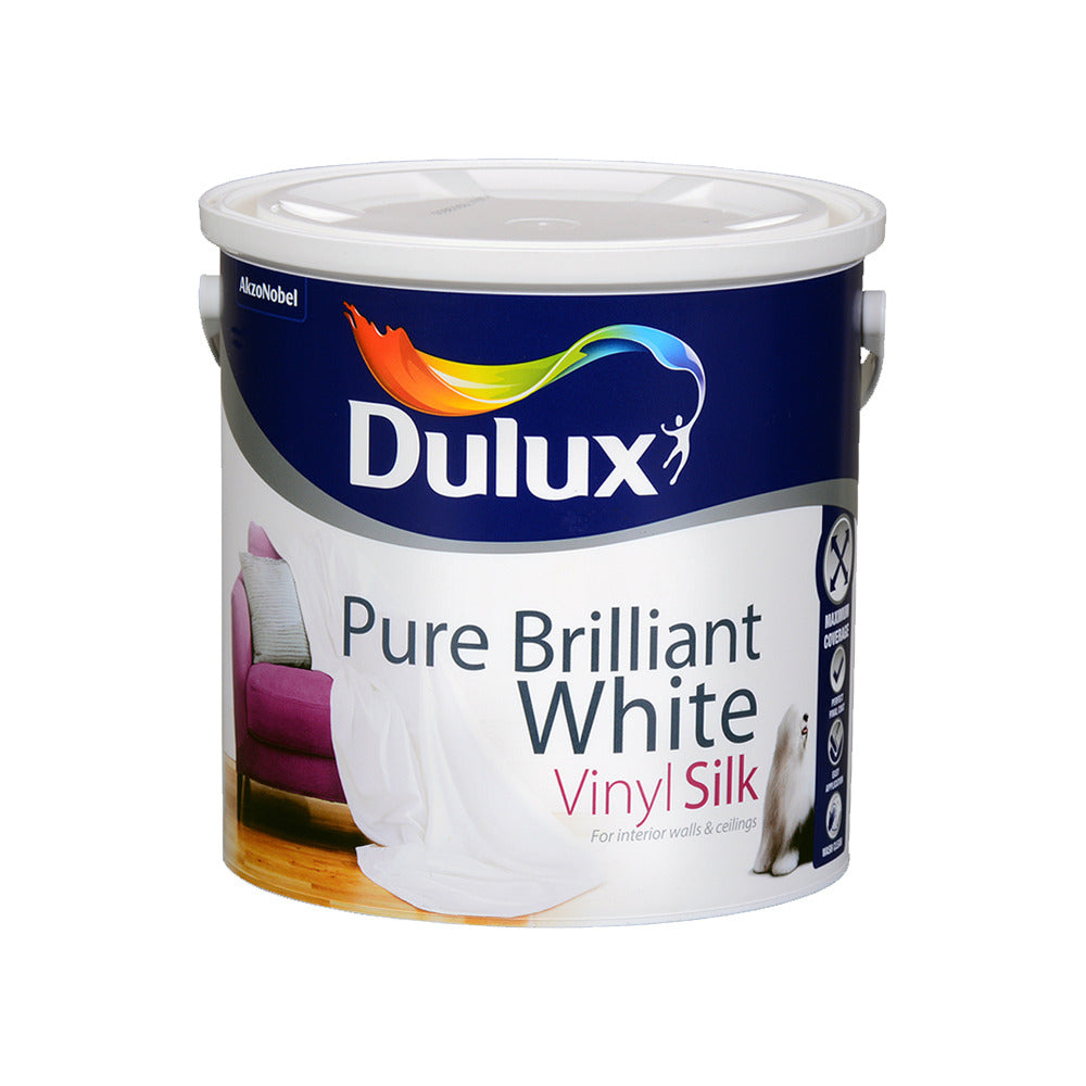Dulux Vinyl Silk Pure Brilliant White 2.5L