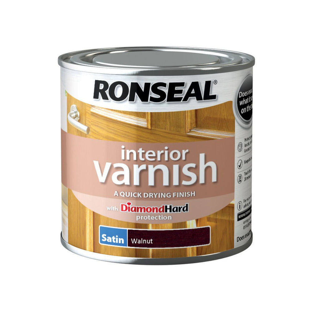 Ronseal Interior Varnish Walnut Satin 250ml