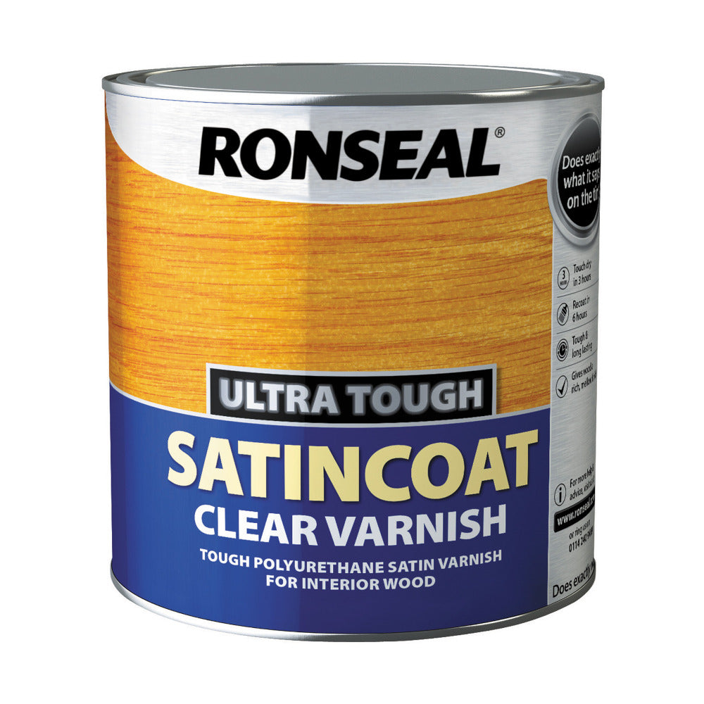 Ronseal Ultra Tough Satincoat Clear Varnish 2.5L