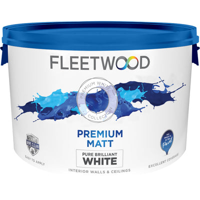 Fleetwood Premium Matt Brillaint White 10L