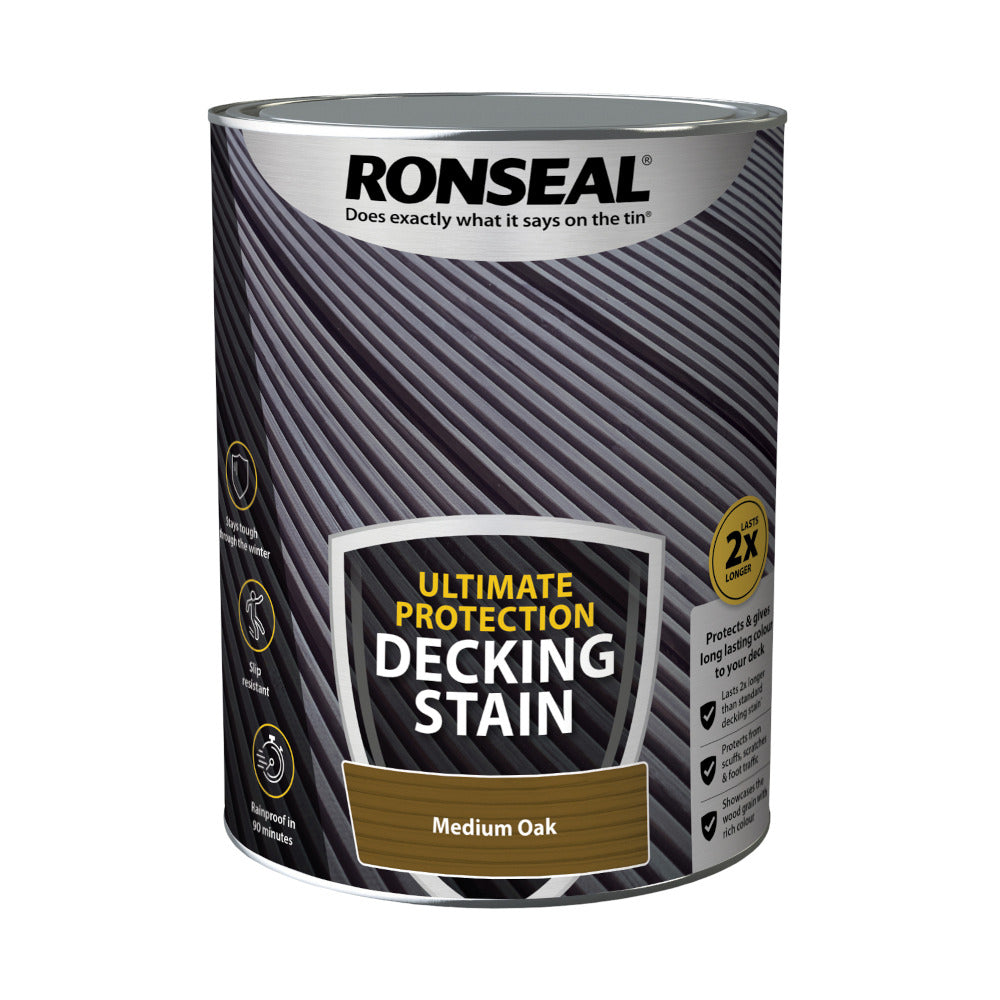 Ronseal Ultimate Protection Decking Stain Medium Oak 5L