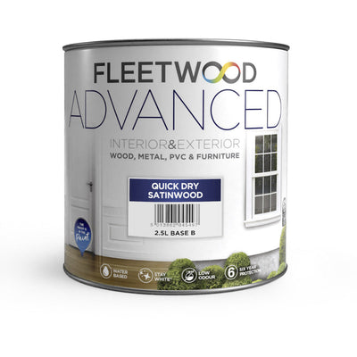 Fleetwood Advanced Quick Dry Satinwoodwood Brilliant White 5L