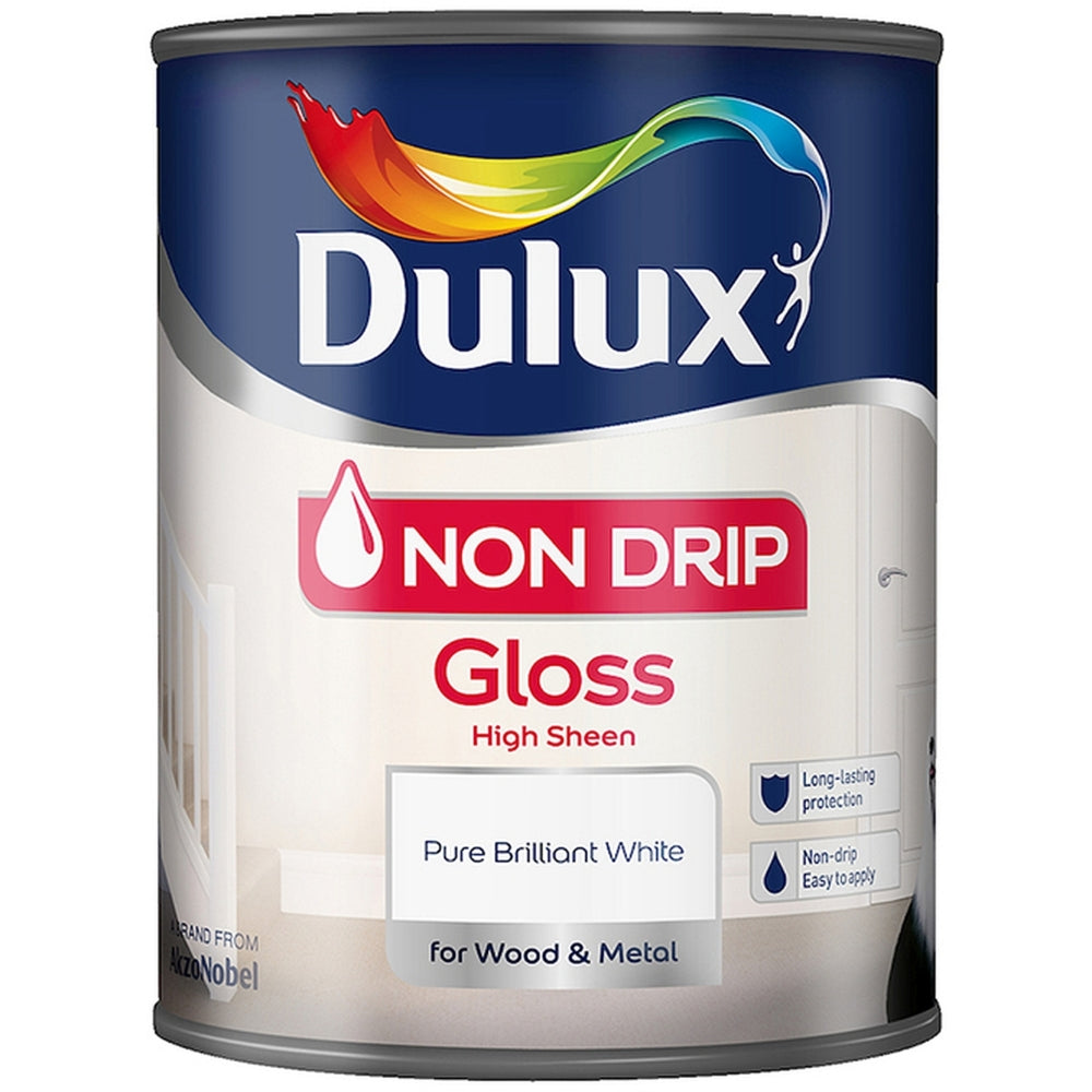 Dulux Non Drip Gloss Pure Brilliant White 1L