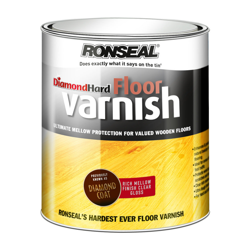 Ronseal Diamond Hard Mellow Floor Varnish Gloss 5L