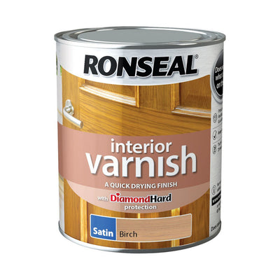Ronseal Interior Varnish Birch Satin 750ml
